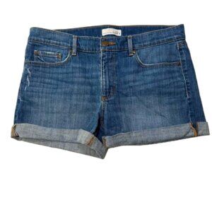 2/$30 Loft Cuffed Hem Lightly Distressed Denim Jean Shorts Size 6/28 #1666